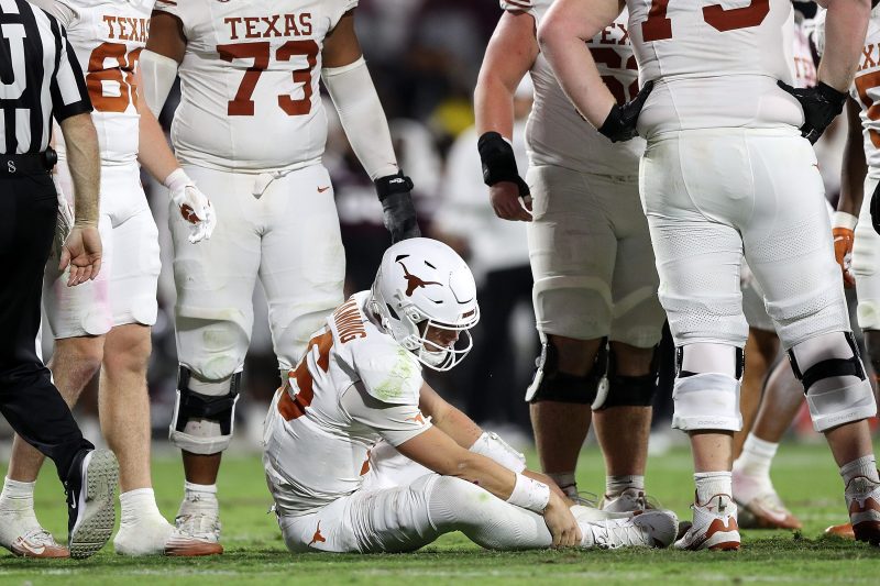 Arch Manning injury update: Texas QB leaves MSU game after hard hit