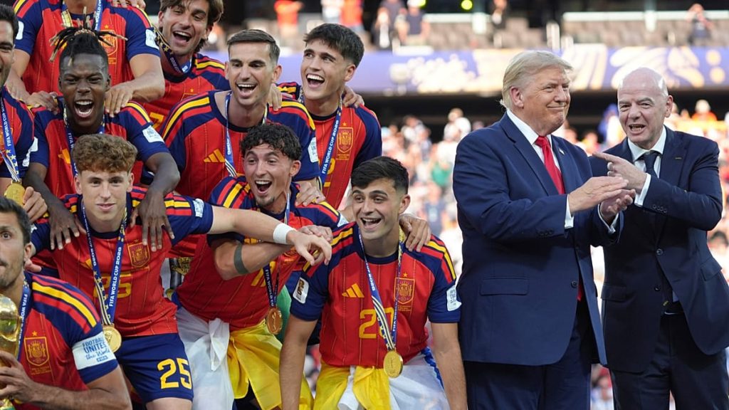 Donald Trump photo op goes viral following Spain’s World Cup victory