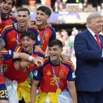 Donald Trump photo op goes viral following Spain’s World Cup victory