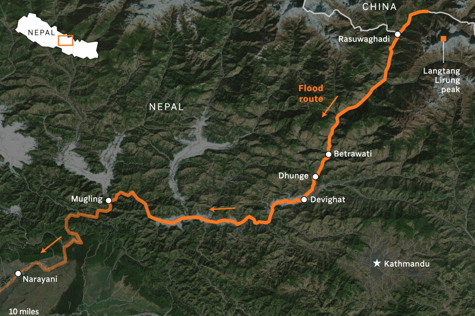 Scientists find clues in satellite imagery to the cause of catastrophic floods in Nepal and Tibet
